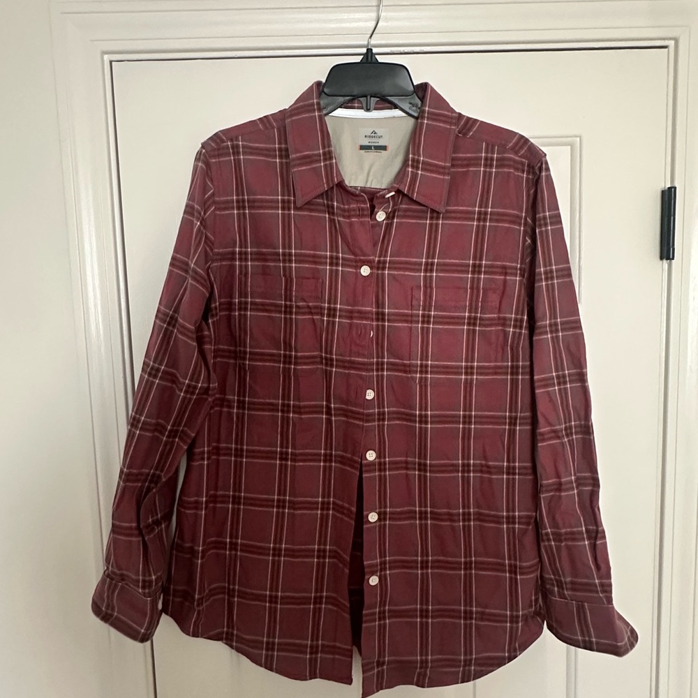 Ridgecut Red Plaid Button Down Shirt with Classic Collar